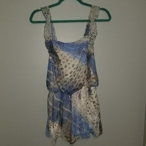 Paisley print ruffle romper